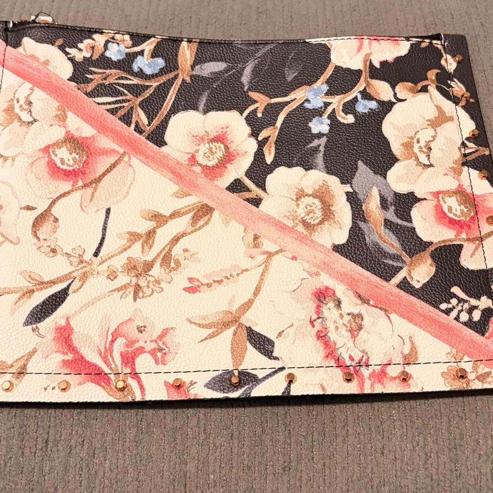 White House Black Market Floral Wristlet - Black and Cream - Picture 2 of 4